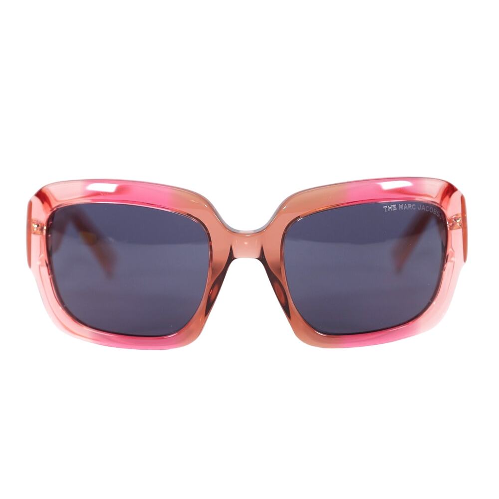 Marc Jacobs Wraparound Oval Sunglasses - Transparent Red Pink Ombre / Grey - NWT